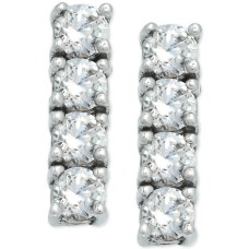 Giani Bernini Cubic Zirconia Bar Stud Earrings in Sterling Silver