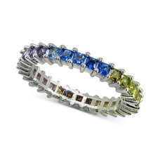 Giani Bernini Cubic Zironia Rainbow Ring in Sterling Silver