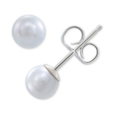 Giani Bernini Cultured Freshwater Pearl (5-6mm) Stud Earring (Gray)
