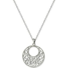 Giani Bernini Filigree Circle 18″ Pendant Necklace in Sterling (Silver)