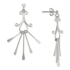 Giani Bernini Filigree Cut-Out Paddle Drop Earrings (Silver)
