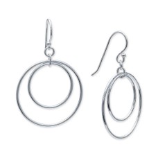 Giani Bernini Graduated Ring Drop Earrings (Silver)