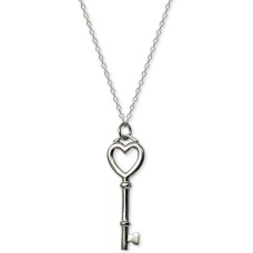 Giani Bernini Heart Key 18″ Pendant Necklace in Sterling Silver