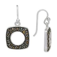 Giani Bernini Marcasite Square Drop Earrings in Sterling (Silver)