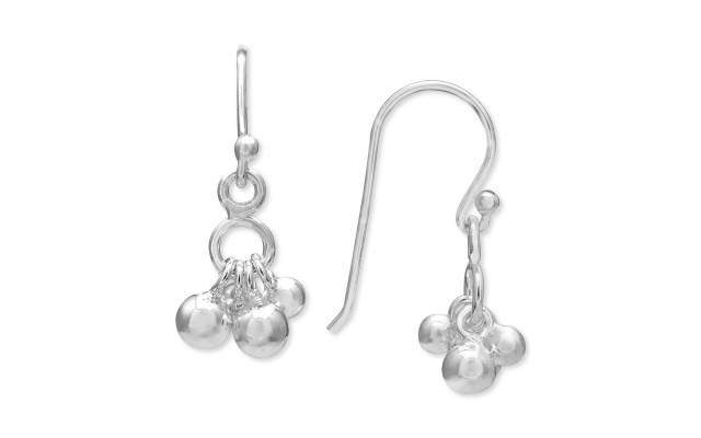  Multi-Ball Cluster Drop Earrings in Sterling (Silver)