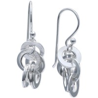 Giani Bernini Multi-Circle Drop Earrings in Sterling Silver