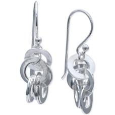 Giani Bernini Multi-Circle Drop Earrings in Sterling Silver