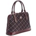  Plaid Croco Dome Satchel Handbag,Green