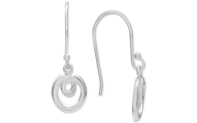  Swirl Drop Earrings in Sterling (Silver)