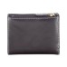  Turnlock Glazed Trifold Wallet, Black