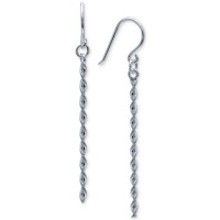Giani Bernini Twist Stick Linear Drop Earrings in Sterling Silver