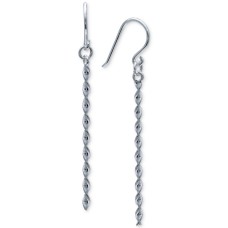 Giani Bernini Twist Stick Linear Drop Earrings in Sterling Silver