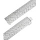  Wide Textured Link Bracelet in Sterling (Silver)