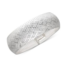 Giani Bernini Wide Textured Link Bracelet in Sterling (Silver)