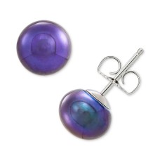 Giani Bernini Women’s Cultured Freshwater Button Pearl (8mm) Stud Earrings