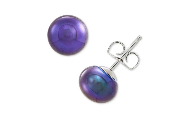  Women’s Cultured Freshwater Button Pearl (8mm) Stud Earrings