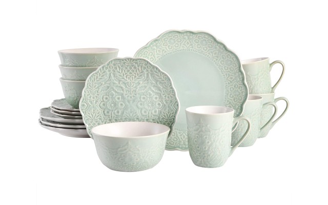  Portina 16 Piece Dinnerware Set, Celadon