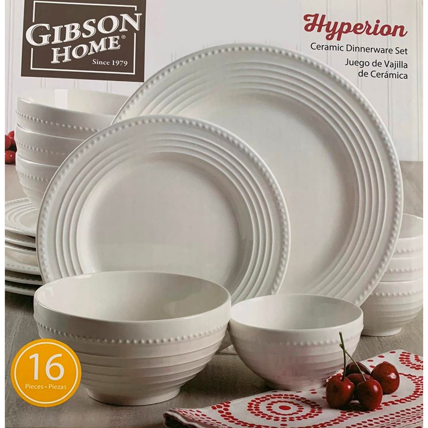 Gibson Home Hyprion Or Regalia Ceramic Dinnerware Set Hyperion