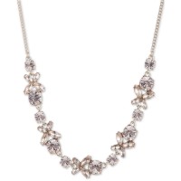 Givenchy Crystal Flower Collar Necklace (16+3)