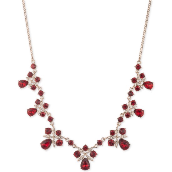  Crystal Frontal Necklace (Red)