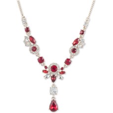 Givenchy Crystal Lariat Necklace (Gold/Red)
