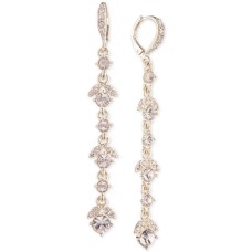 Givenchy Crystal Linear Drop Earrings (Silver)
