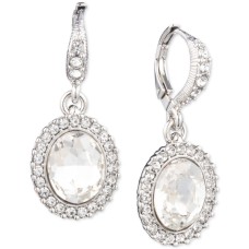 Givenchy Pavé & Stone Drop Earrings (Silver)