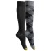  2-pk. Plaid Knee-High Socks (Black, 9-11)