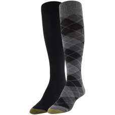 Gold Toe 2-pk. Plaid Knee-High Socks (Black, 9-11)