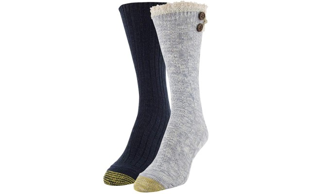  Cable Buttons Crew 2-Pack Chambray (Navy, 9-11)