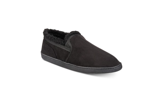  Men’s Twin Gore Faux-Suede Slippers (S-Dark Beige)