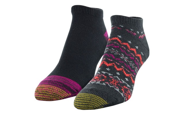  Women’s Lodge No Show Socks, 2 Pairs (Charcoal/Black, 9-11)