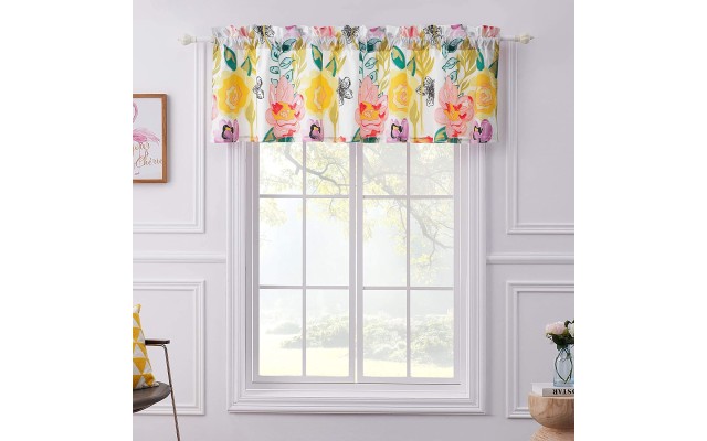  Watercolor Dream Window Valance (Multi, 52×36)