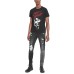  Men’s Land of Mirage Graphic T-Shirt (Black, L)