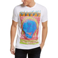 Guess Men’s Laughing Skull Concert T-Shirt (White,S)
