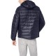 Men’s Wind & Water Resistant Hooded Puffer Jacket with Side Stretch Panels (Navy, XX-Large)