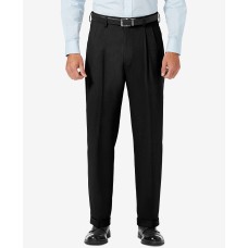 Haggar J.M. Sharkskin Classic-Fit Pleated Hidden Expandable Waistband Dress Pants