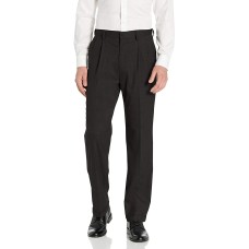 Haggar Jm Haggar Dress Pants Classic Fit Pleated Pants (Black,44×32)