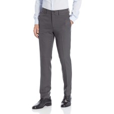 Haggar Men’s Cool 18 Pro Slim Fit Premium Flex Flat Front Pant (Dark Grey Heather, 29Wx30L)