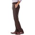  Men’s Eclo Stria Classic Fit Flat Front Hidden Expandable Dress Pants, Brown, 34X31