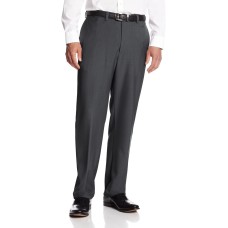 Haggar Men’s Eclo Stria Classic Fit Flat Front Hidden Expandable Dress Pants
