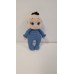 Handmade Amigurumi Baby Wool For Girls or Boys Funny Soft Toys Safety For Kids, Dark Blue Baby - 2.95 inches