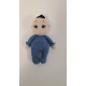 Handmade Amigurumi Baby Wool For Girls or Boys Funny Soft Toys Safety For Kids, Dark Blue Baby - 2.95 inches