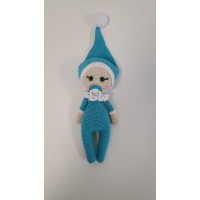 Handmade Amigurumi Baby Wool For Girls or Boys Funny Soft Toys Safety For Kids, Light Blue Baby - 3.93 inches