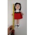 Handmade Amigurumi Crochet Wool Long Short Braided Hair Girls For Fun Game, Black Braided Hair Girl - 6.29 inches, 6.29