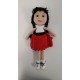 Handmade Amigurumi Crochet Wool Long Short Braided Hair Girls For Fun Game, Black Braided Hair Girl - 6.29 inches, 6.29