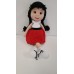 Handmade Amigurumi Crochet Wool Long Short Braided Hair Girls For Fun Game, Black Braided Hair Girl - 6.29 inches, 6.29