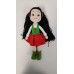 Handmade Amigurumi Crochet Wool Long Short Braided Hair Girls For Fun Game, Girl In Green Vest - 6.29 inches, 6.29