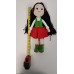 Handmade Amigurumi Crochet Wool Long Short Braided Hair Girls For Fun Game, Girl In Green Vest - 6.29 inches, 6.29