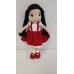 Handmade Amigurumi Crochet Wool Long Short Braided Hair Girls For Fun Game, Girl In White Shirt - 5.51 inches, 5.51